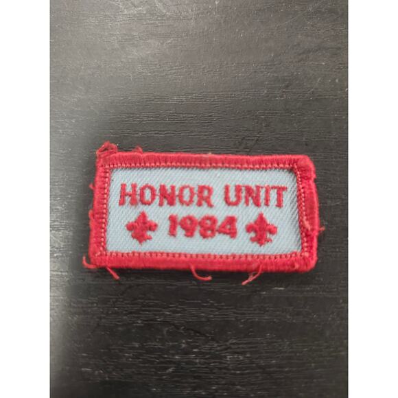 Vintage BSA Honor Unit Patches 1984 & 1985 Boy Scouts of America Award Set Retro - Picture 3 of 6